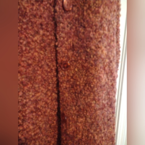 Cignal fluffy red cardigan, long, size L. - Picture 3 of 6